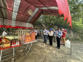 併網操作前祈福拜拜