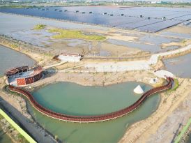 A區木棧道及賞鳥亭等景觀設施完成